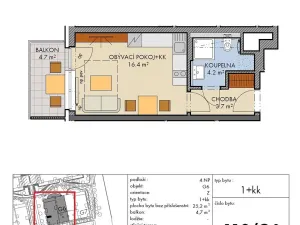 Prodej bytu 1+kk, Praha - Dolní Měcholupy, Honzíkova, 25 m2