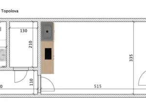 Pronájem bytu 1+kk, Olomouc, Topolová, 35 m2