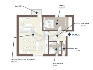 Prodej bytu 2+1, Poděbrady, Táboritská, 70 m2