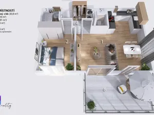 Prodej bytu 2+kk, Brno, Jerlínová, 69 m2