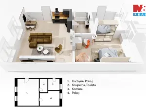 Prodej bytu 3+kk, Červený Kostelec, Jiráskova, 59 m2