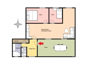 Pronájem bytu 3+kk, Černošice, Dr. Janského, 76 m2