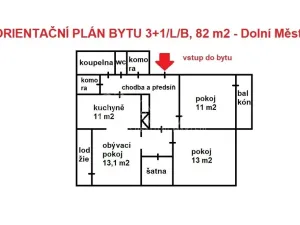 Prodej bytu 3+1, Dolní Město, 76 m2