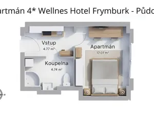 Prodej bytu 1+kk, Frymburk, 22 m2