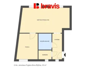 Pronájem bytu 2+kk, Brno - Štýřice, Jaroslava Foglara, 53 m2