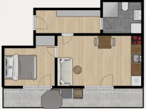 Pronájem bytu 2+kk, Lovosice, Zámecká, 35 m2