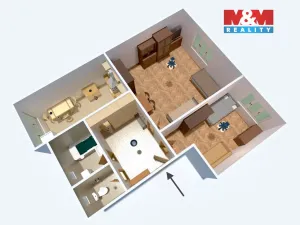 Prodej bytu 2+1, Strakonice, Tovární, 58 m2