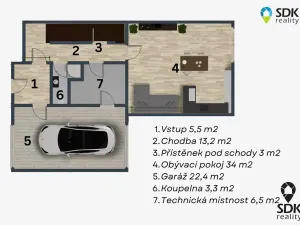 Prodej rodinného domu, Křenovice, Široká, 172 m2