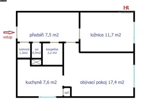Prodej bytu 2+kk, Praha - Kamýk, Smotlachova, 49 m2