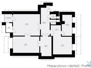 Prodej bytu 3+1, Praha - Nové Město, Masarykovo nábřeží, 100 m2