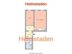 Pronájem bytu 2+kk, Ostrava - Kunčičky, Lihovarská, 44 m2
