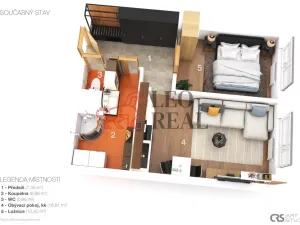 Pronájem bytu 2+kk, Praha - Stodůlky, Heranova, 44 m2