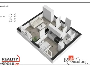 Pronájem bytu 1+1, Hlinsko, Budovatelů, 33 m2