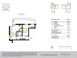 Prodej bytu 2+kk, Praha - Chodov, Dunovského, 59 m2
