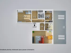 Prodej bytu 3+1, Ralsko - Kuřívody, 77 m2