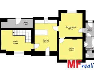 Prodej rodinného domu, Hořiněves, 82 m2