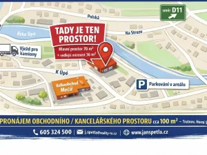 Pronájem obchodního prostoru, Trutnov - Dolní Staré Město, K Úpě, 106 m2