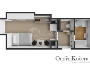 Pronájem bytu 1+kk, Praha - Nusle, K podjezdu, 29 m2