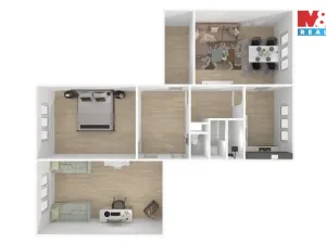 Prodej bytu 3+1, Toužim, Sídliště, 85 m2