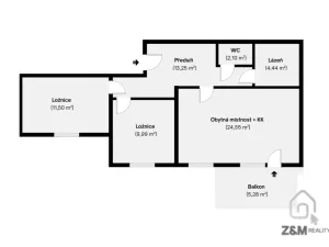 Prodej bytu 3+kk, Včelná, Pod Tratí, 67 m2
