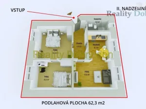 Pronájem bytu 3+1, Opava, Stará silnice, 62 m2