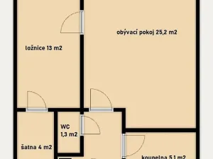 Prodej bytu 2+kk, Řevnice, Komenského, 55 m2