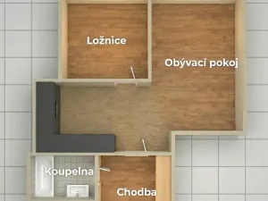 Pronájem bytu 2+kk, Praha - Vinohrady, Sobotecká, 46 m2