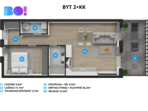 Pronájem apartmánu, Soběšovice, 71 m2