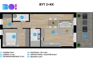 Pronájem apartmánu, Soběšovice, 71 m2
