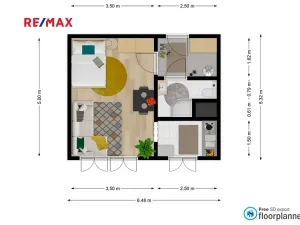 Pronájem bytu 1+kk, Praha - Chodov, Valentova, 29 m2