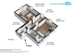 Prodej bytu 2+kk, Česká Lípa, Dubická, 55 m2