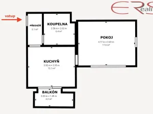 Pronájem bytu 1+1, Jablonec nad Nisou - Mšeno nad Nisou, Mládí, 40 m2