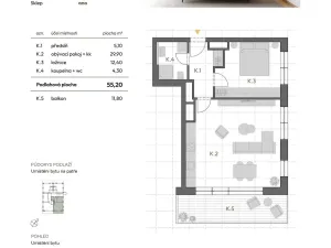 Prodej bytu 2+kk, Brno - Horní Heršpice, Záhumenice, 55 m2