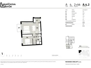 Prodej bytu 2+kk, Kralupy nad Vltavou, Husova, 54 m2