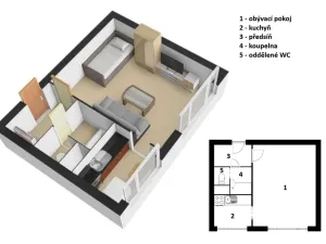 Prodej bytu 1+1, Trutnov - Střední Předměstí, Křižíkova, 28 m2