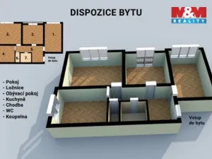 Prodej bytu 3+1, Zlín, Padělky VI, 76 m2