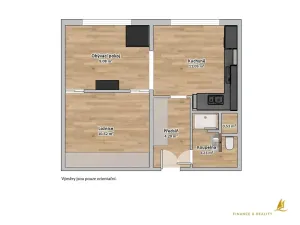 Pronájem bytu 2+kk, Plzeň, Žlutická, 39 m2