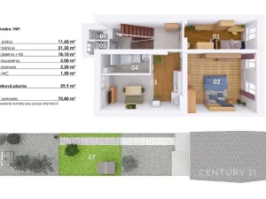 Prodej bytu 3+kk, Praha - Jinonice, V Roháčích, 63 m2