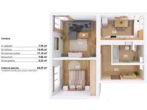 Prodej bytu 2+1, Ostrov, Jáchymovská, 56 m2
