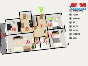 Prodej bytu 4+1, Pelhřimov, Olešenská, 84 m2