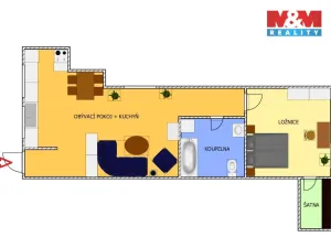 Prodej bytu 2+kk, Červené Pečky, Dobešovice, 66 m2