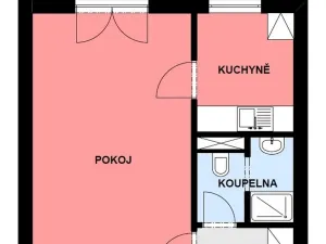 Pronájem bytu 1+1, Brno - Lesná, Halasovo náměstí, 29 m2