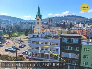 Pronájem kanceláře, Zlín, třída Tomáše Bati, 108 m2