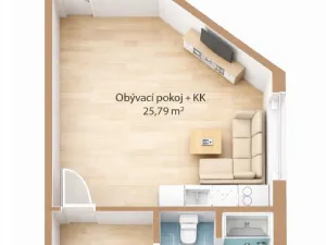 Prodej bytu 1+kk, Znojmo, 39 m2