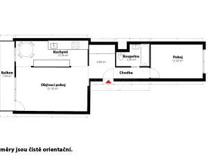 Pronájem bytu 2+1, Praha - Bohnice, Gdaňská, 58 m2