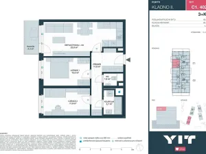 Prodej bytu 3+kk, Kladno, Ke stadionu, 63 m2