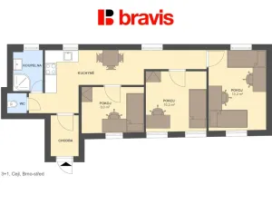 Prodej bytu 3+1, Brno - Zábrdovice, Cejl, 59 m2