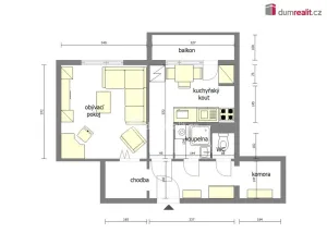Pronájem bytu 1+1, Mělník, Pražská, 38 m2
