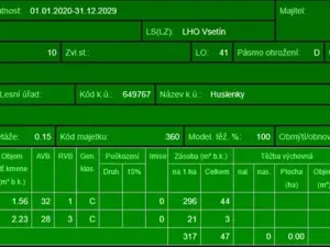 Prodej lesa, Huslenky, 11045 m2