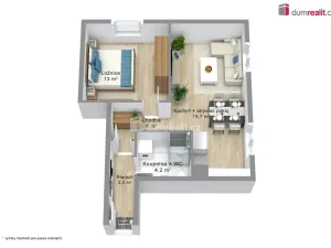 Prodej bytu 2+kk, Karlovy Vary - Bohatice, Dubová, 43 m2